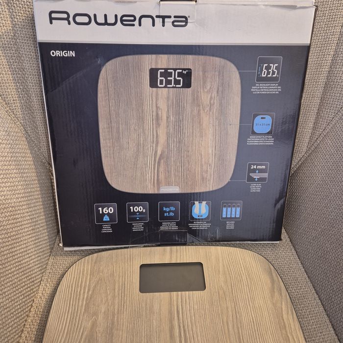 Кантар Rowenta Origin BS1600 – нов, до 160 кг, дървесен цвят