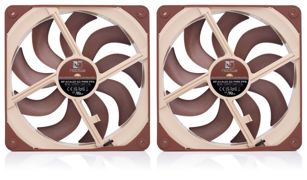 Vand patru ventilatoare de carcasa PC, Noctua de 140mm, #1 mondial la performanta si silentiozitate! Noi. NF-A14x25 G2 PWM Sx2-PP