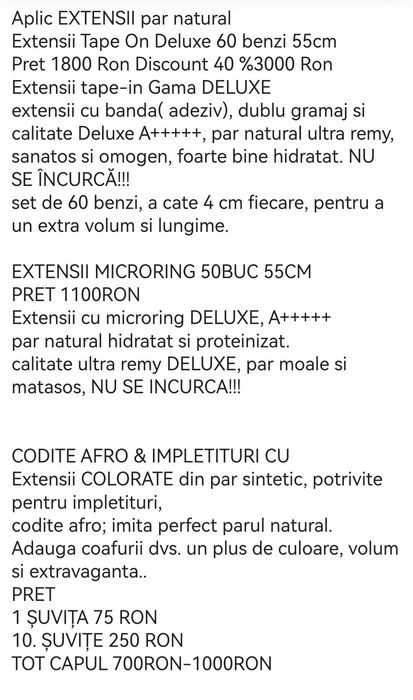 Oferta 20%! Aplic EXTENSII ,Codite Afro, Coafuri speciale, Cocuri
