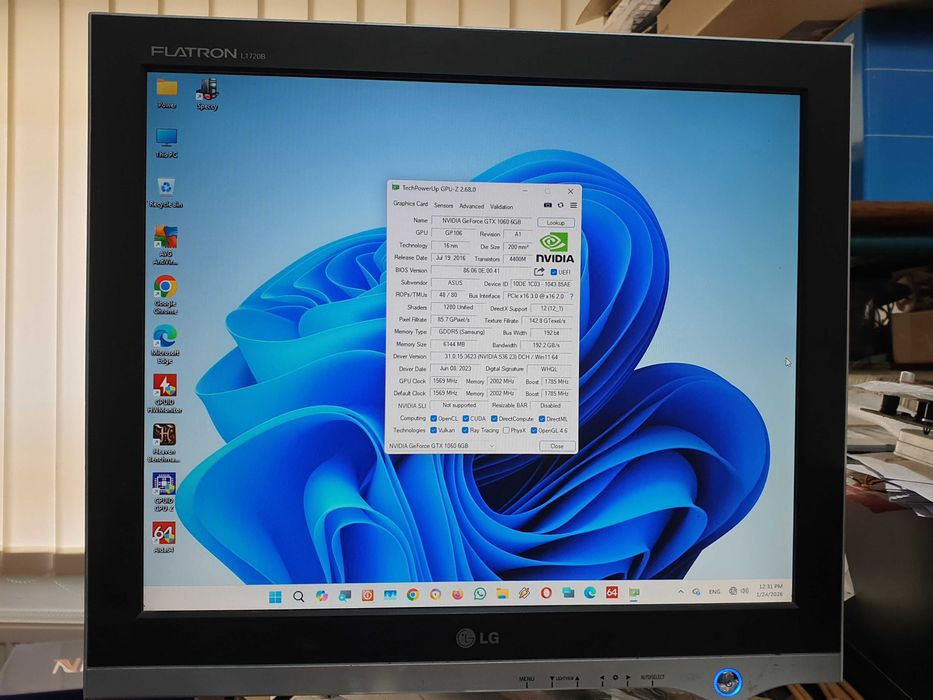 Placă video GTX 1060 6GB GDDR5 192-bit Asus Dual