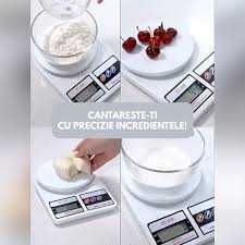 Cantar electronic de bucatarie 1g-10Kg functie TARA, oprire, 24x14cm