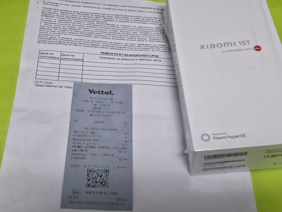 ЗАПЕЧАТАН 512GB Xiaomi 15T Гаранция Yettel 3г. 2029 Black | Черен