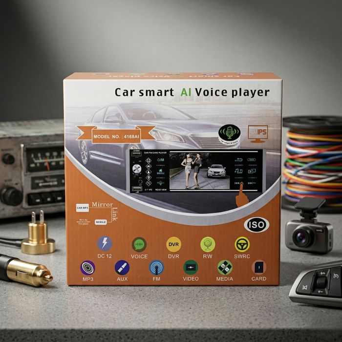 Авторадио Pioneer 4168T 1DIN с 4.1" Сензорен екран  Bluetooth  3x USB Mirror Link  Камера за задно виждане MP5 плеър FM Радио
