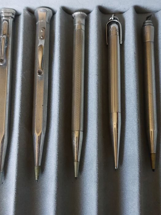 Creioane mecanice Victoriene si Art Deco din argint