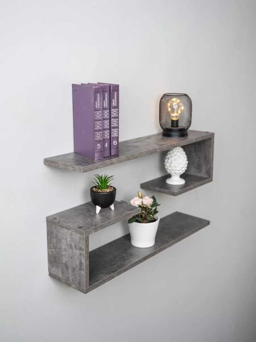 Полка Clone настенная парящая, со скрытыми креплениями в комплекте.