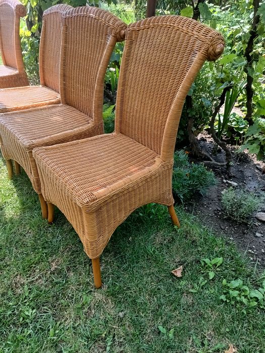 Set 4 Scaune împletite terasă