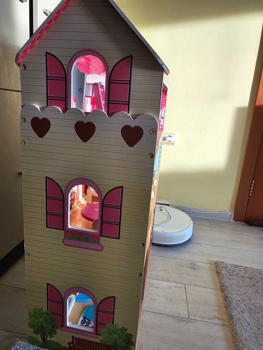 Детска дървена Къща за кукли Moni Toys Emily