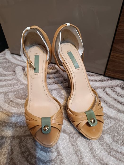 Sandale 39 cu platforma piele