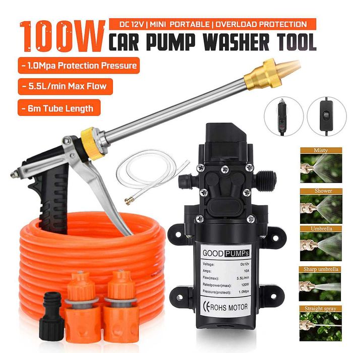 Instalatie spalat auto cu presiune 12V 5.5L 100W