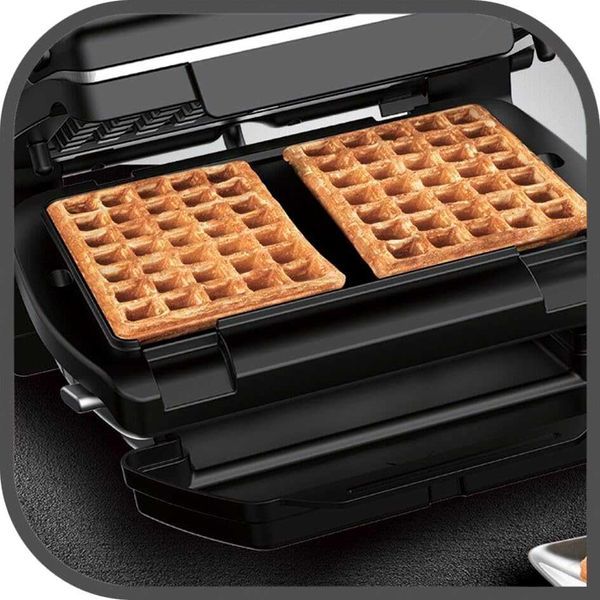 Нови Плочи за Гофрети х 2 и Черпак Tefal Optigrill XA724810, 2 години Гаранция, Незалепващо Покритие
