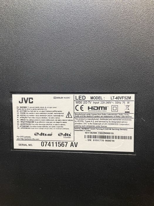 Tv smart Jvc diagonala 101cm telecomanda originala  fara defecte
