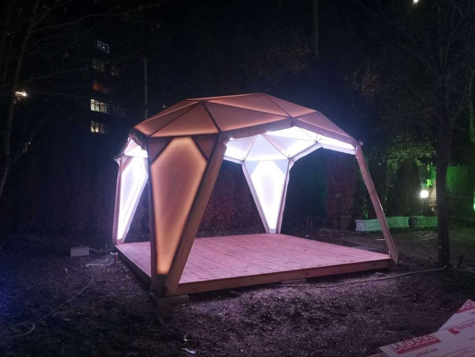 Куполна къща беседка оранжерия. Всякакви размери от различни материали