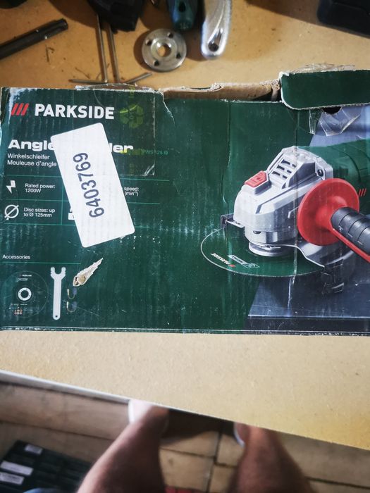 Flex parkside pws 125 i9 pe fir noi în cutie