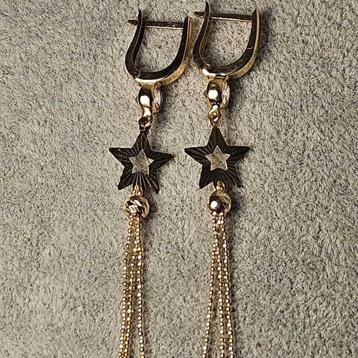 Cercei din aur galben 14K, 3.45 grame