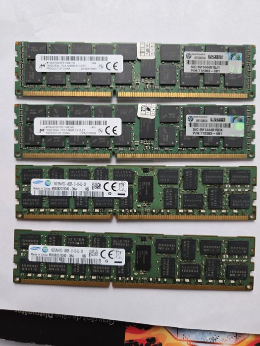 DDR3 server, 64gb (4x16gb), 1866mhz, PC3-14900R, RDIMM,