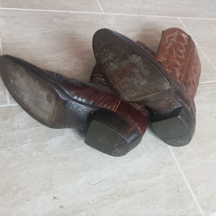 Каубойски ботуши с кожа от броненосец