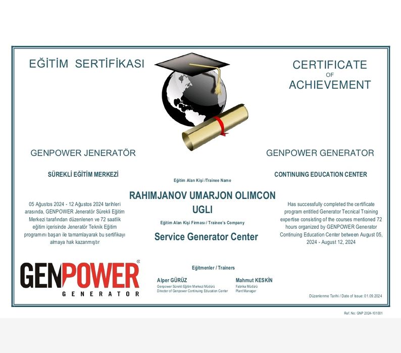 "Service Generator Senter MCHJ"