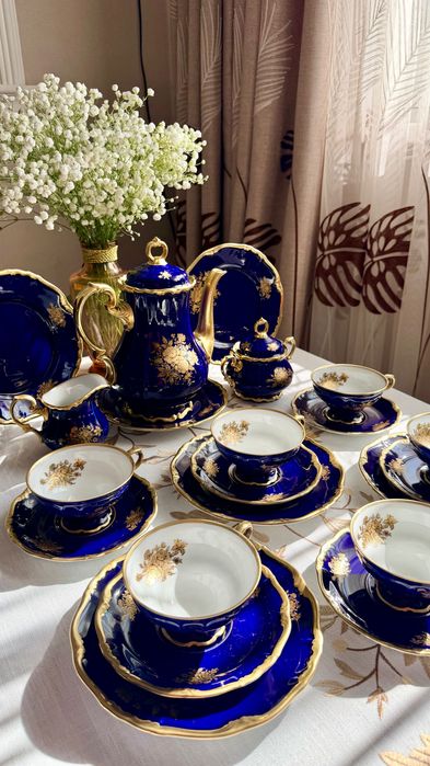 Эксклюзивный винтажный чайный сервиз Edelstein Bavaria Maria Theresia.