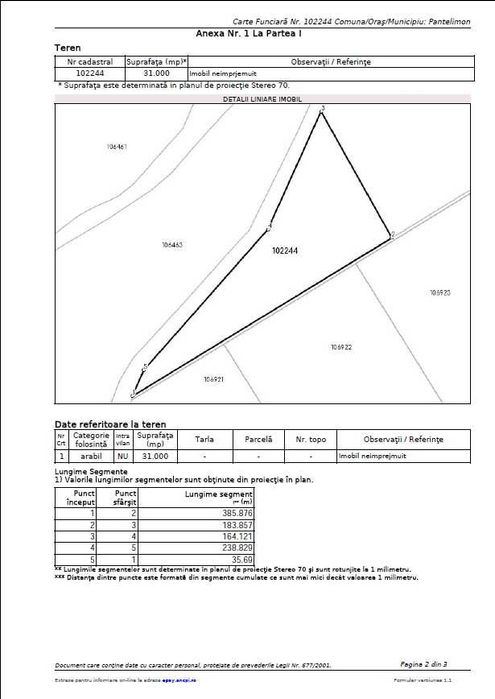Inchiriez teren agricol 10 ha in Pantelimon (Ct)