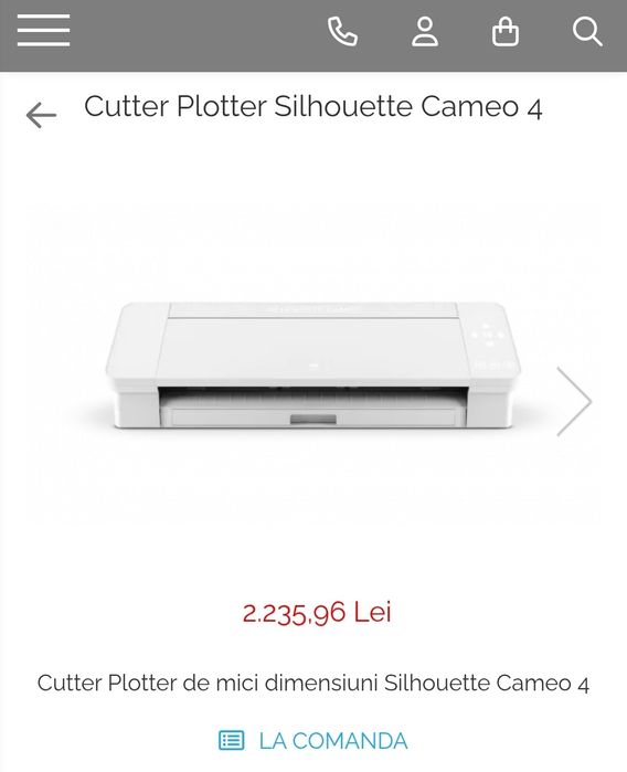 Cutter plotter silhouette cameo 4