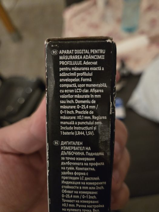 aparat măsurare adâncimea profilului anvelopei