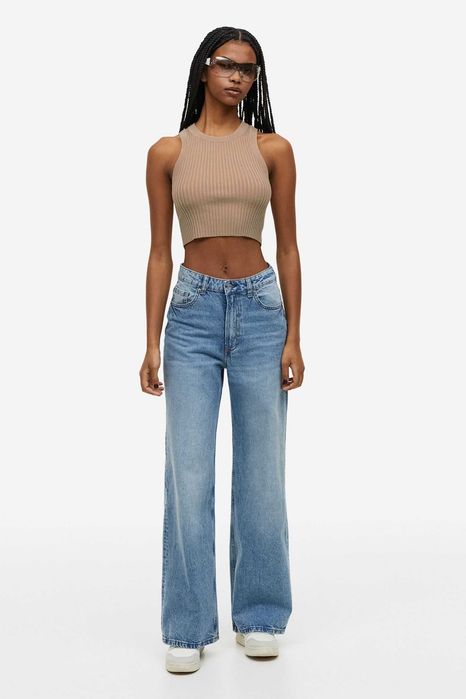 ТРИКОТАЖНЫЙ топ бренда H&M