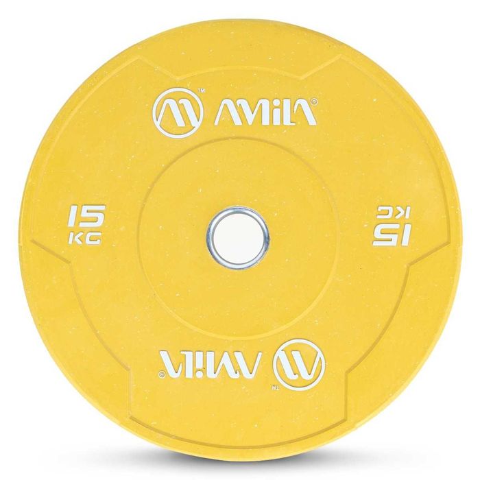 Сет Олимпийски Дискове Amila Color Slim 150 кг, Bumper Plate, Тежести