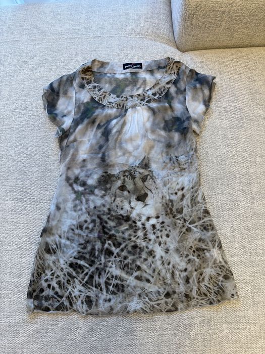 Прозрачен топ с животински принт