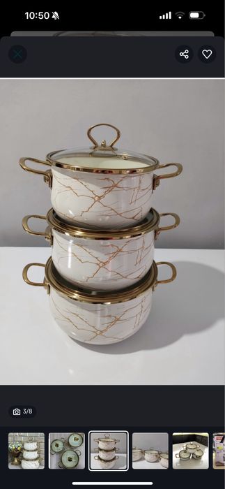 набор кастрюль эмаль