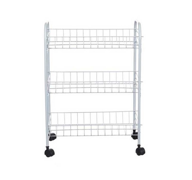 Кухненска етажерка Mercado Trade, За съхранение, 3 рафта, На колелца