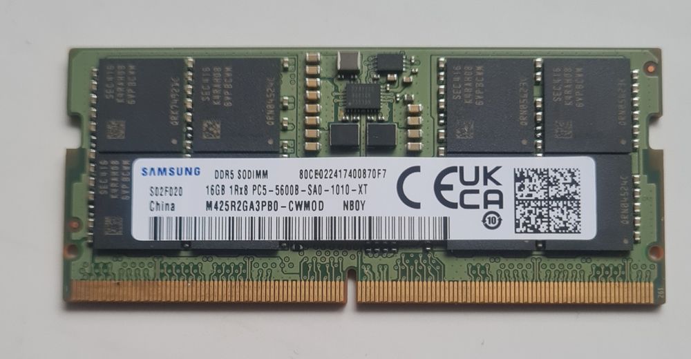 Оперативная память DDR5 16GB Samsung 5600MHz SO-DIMM (для ноутбука)