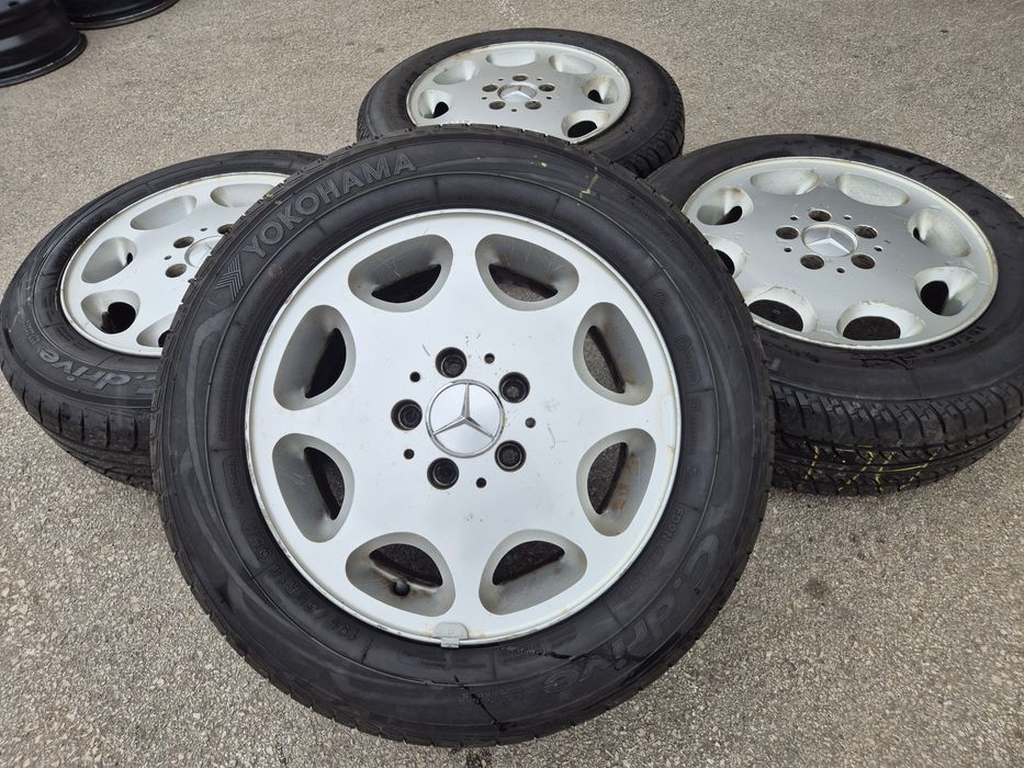 5х112/15 Мерцедес W124 190 с гуми 5x112/15 Mercedes 123 W140