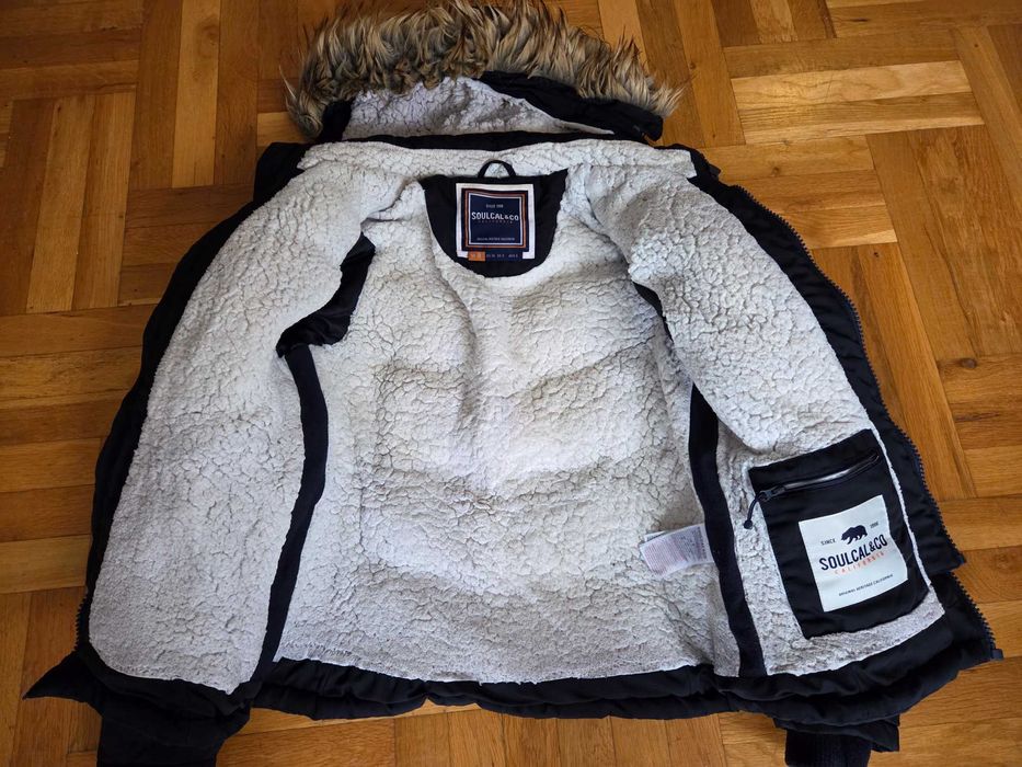 Дамско зимно яке Soulcal&co размер S тънмосин цвят