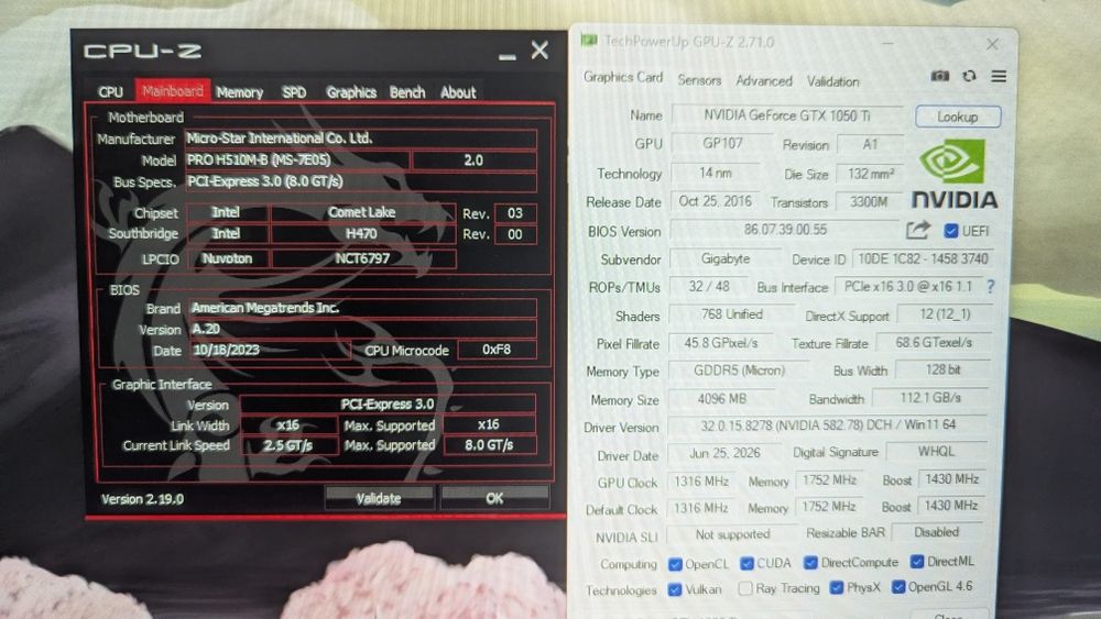 I3 10100f + материнская плата + GTX 1050ti +кулер