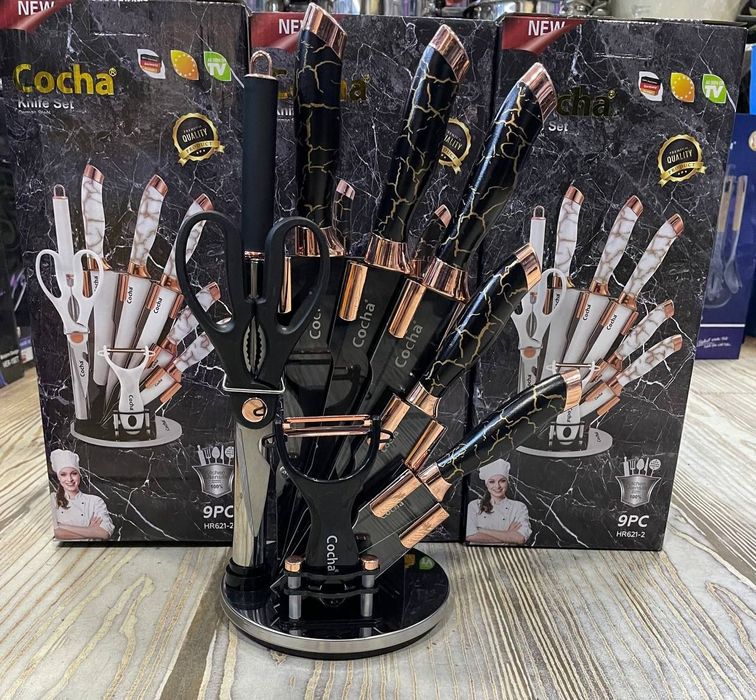 Профессиональный набор кухонных ножей 9в1