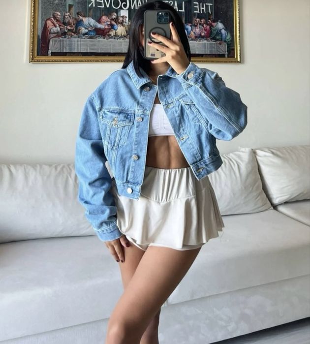 Дамско дънково яке