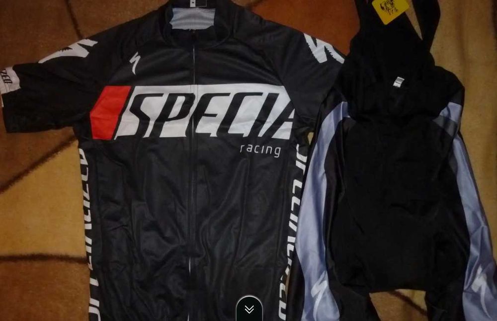 Echipament ciclism Specialized rosu / negru 2025 set pantaloni tricou