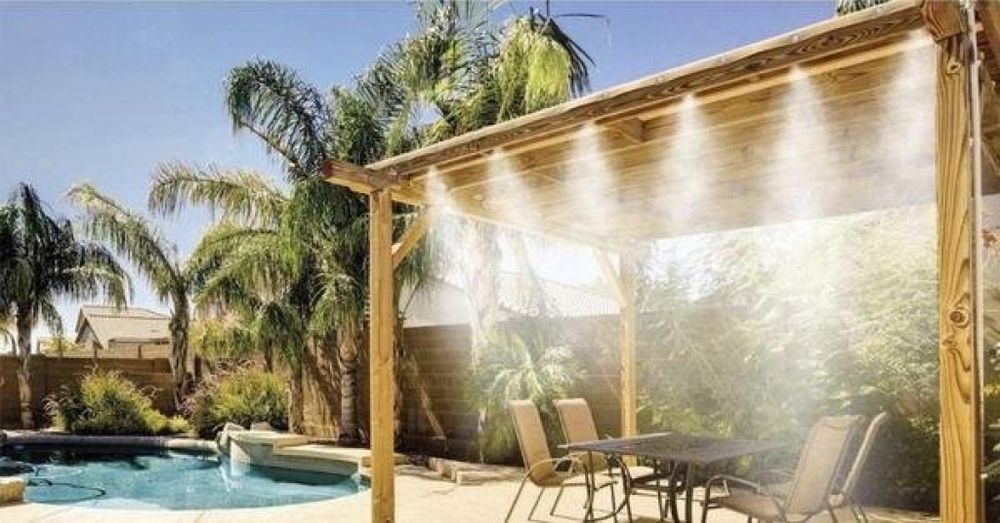 Охлаждаща система с водна мъгла, за двор, тераса, веранди – 10, 15 и 2