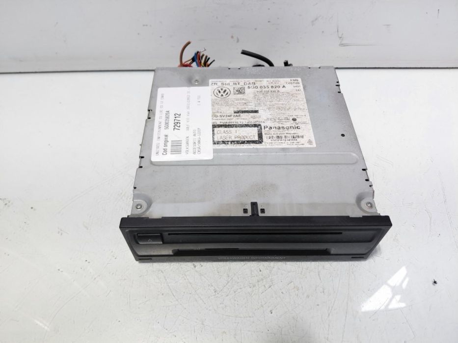 Unitate infotainment cu loc cd si card, cod 5G0035820A, Vw Golf 7 (5G) Volkswagen