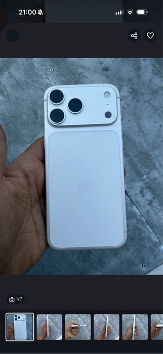 Iphone 17 promax 256 tali 100 yomkost