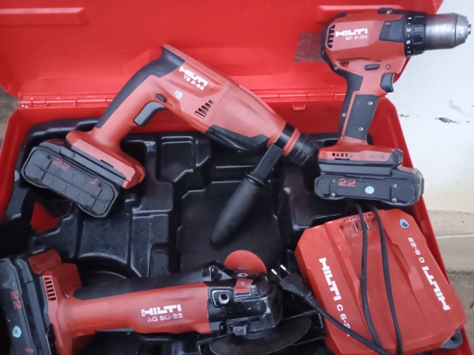 Set hilti nuron. Flex ag 5d, filetanta s4 și rotopercutor te2 ,