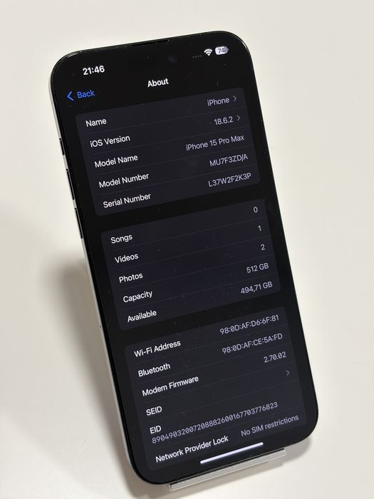 iphone 15 pro max, 512gb black