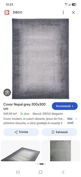 Vand covor 200 x 300 aproape nou