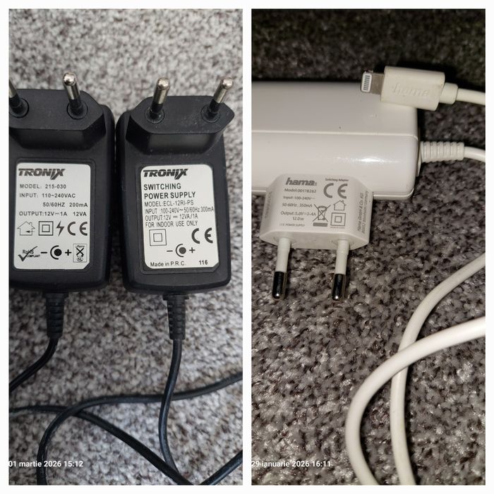 încărcător Hama "Lightning", 2,4 A,modelul 00178262 +3buc Tronix 12V