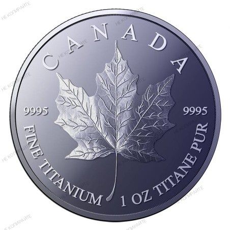 1 oz MAPLE LEAF CANADA round 2026 Titanium BU