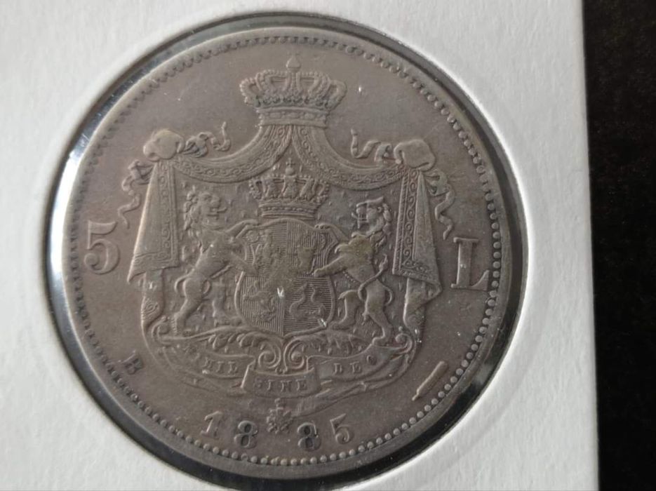 Șase piese monede 5 lei Carol I.