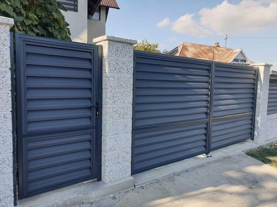 Garduri din panou stil jaluzele, din sipca metalica, tabla, plasa, BCA