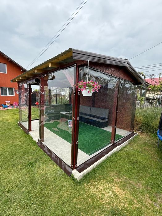 Inchideri terase/foisoare cu folie transparenta Cristal PVC Taiwan grosime 0,8mm