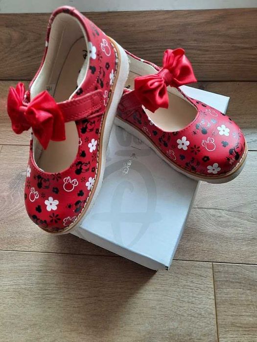 Clarks, Кожени обувки  с панделка, Червен / Черен / Бял, 27 EU