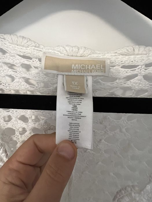Blazer alb croșetat de la Michael Kors
